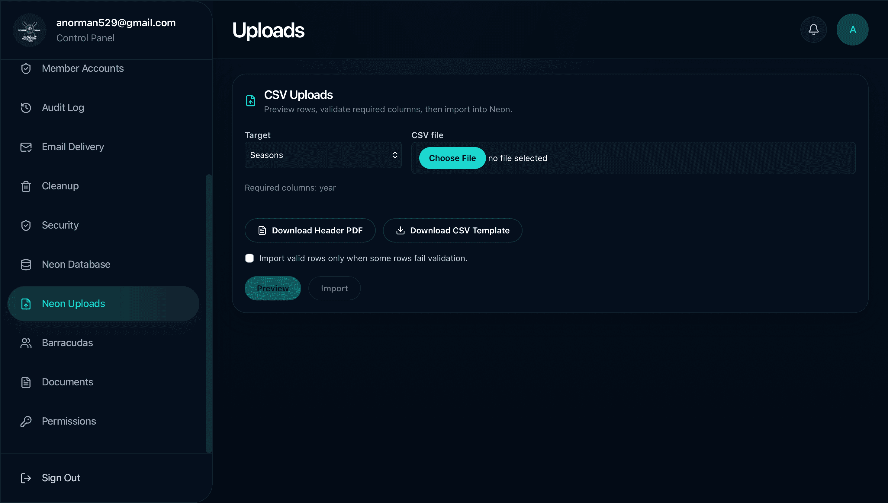 Admin Panel screenshot — 4 of 4