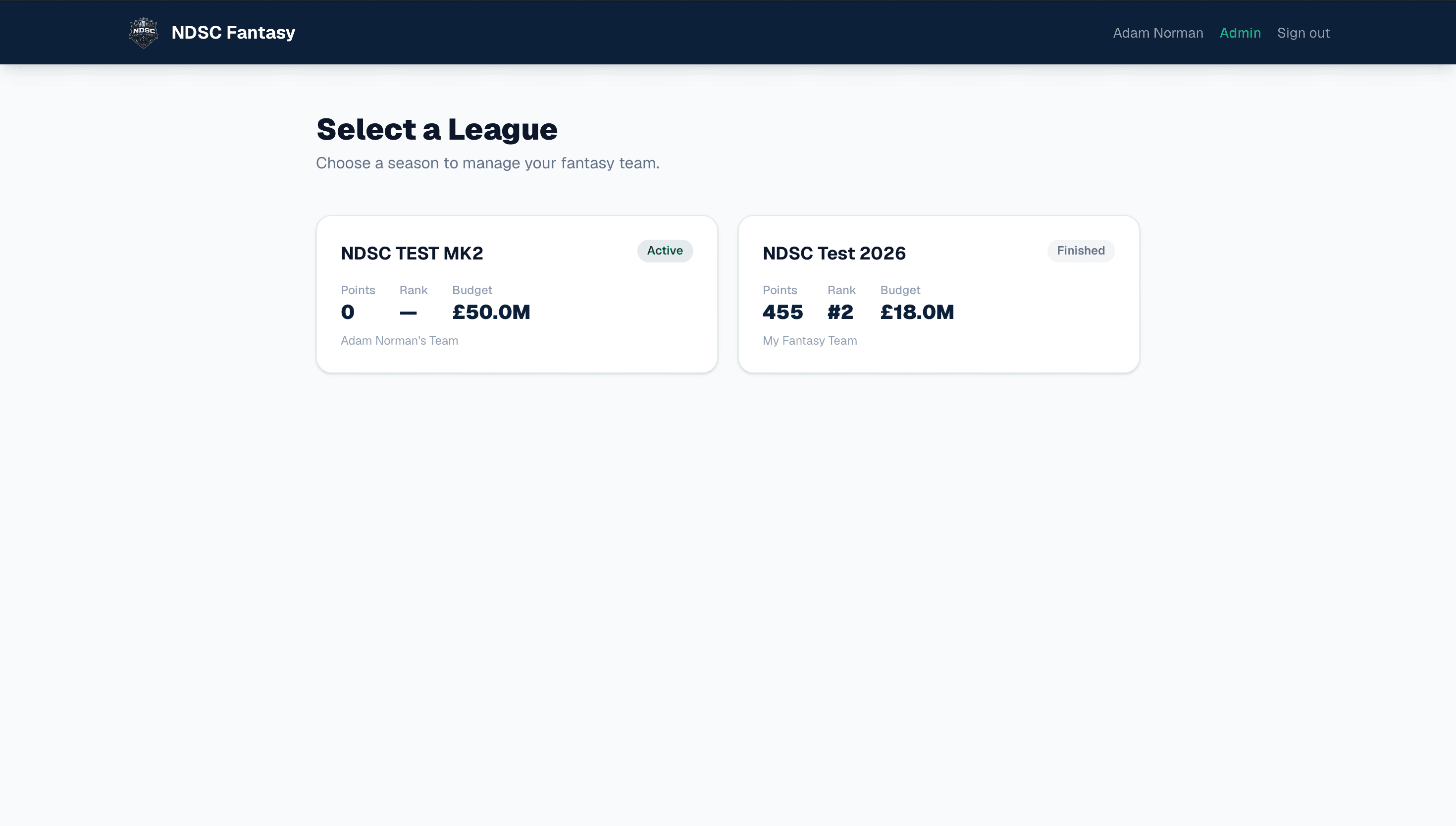 Fantasy League screenshot — 2 of 10